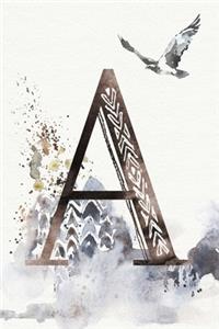 Monthly Planner with Monogram Letter A