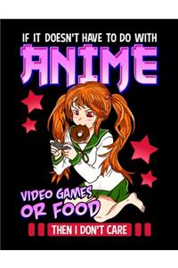 If It Doesn't Have To Do With Anime Video Games Or Food Then I Don't Care