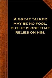 2020 Weekly Planner Ben Franklin Quote Great Talker Vintage Style 134 Pages