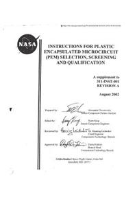 Instructions for Plastic Encapsulated Microcircuit(pem) Selection, Screening and Qualification.