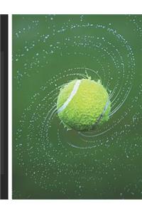 Tennis Composition Notebook: Tennis Ball College Ruled Lined Pages Book (7.44 X 9.69) for Tennis Player and Coaches