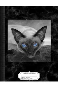 Siamese Cat Photo Art Composition Notebook