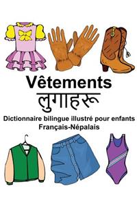 Français-Népalais Vêtements Dictionnaire bilingue illustré pour enfants