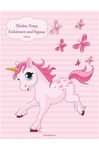Malbuch mit Pferden, Ponys, Einhörnern und Pegasus 1