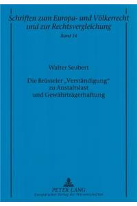 Bruesseler «Verstaendigung» Zu Anstaltslast Und Gewaehrtraegerhaftung