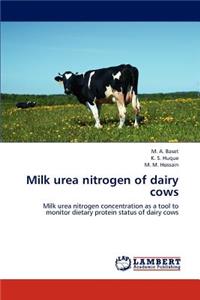 Milk urea nitrogen of dairy cows