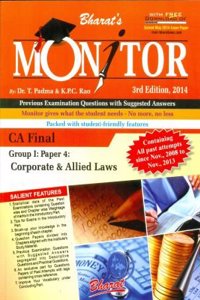 Monitor For Ca Final, Group I, Paper 4: Corporate & Allied Laws
