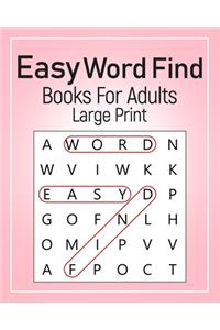 Easy Word Find Books For Adults Large Print