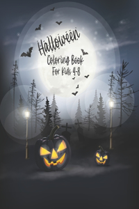 Halloween Coloring Book For Kids 4-8