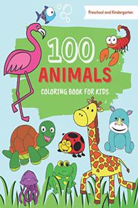 100 Animals Coloring Book for Kids