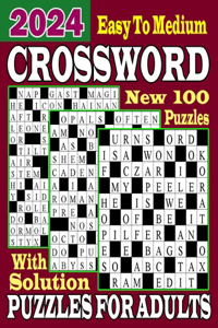 2024 Easy To Medium Crossword Puzzles Books For Adults With Solution