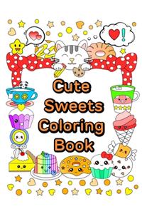 Cute Sweets Coloring Book
