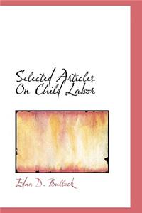 Selected Articles on Child Labor