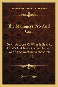 Managers Pro And Con