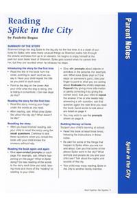 Dialogic Reading Box Parent Folder for Spike in the City