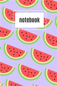 Watermelon print purple notebook