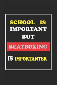 School Is Important But Beatboxing Is Importanter Journal Gift For Beatboxing Lover