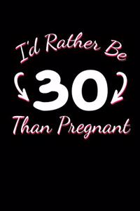 I'd Rather Be 30 Than Pregnant