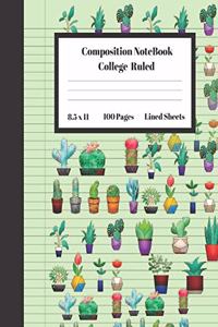 Composition Notebook College Ruled Lined Sheets