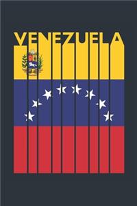 Vintage Venezuela Notebook - Venezuelan Flag Writing Journal - Venezuela Gift for Venezuelan Mom and Dad - Retro Venezuelan Diary