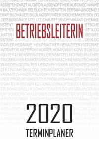 Betriebsleiterin - 2020 Terminplaner
