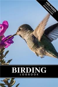 Birding Bird Watching Ornithology Log Book Journal Notebook Diary - Lucky Hummingbird