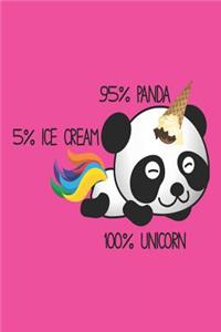 95% Panda 5% Ice Cream 100% Unicorn