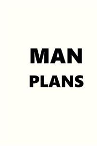 2019 Weekly Planner For Men Man Plans Black Font White Design 134 Pages