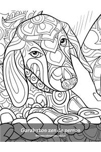 Garabatos zen de perros libro para colorear para adultos 1