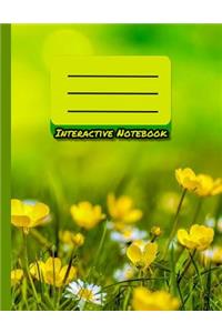 Interactive Notebook: Inb Template Composition Book: Table of Contents, Numbered Pages, Sketch Paper (Left Output), Wide Ruled (Right Input) and Glossary 8.5 X 11 Softcov