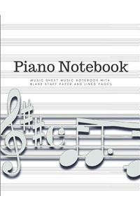 Blank Piano Books for Beginners Kids in Music Lesson - Piano Sheet Music Paper
