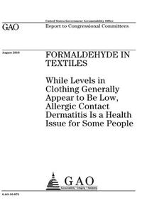 Formaldehyde in textiles