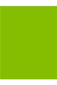 Lime Green 101 - Blank with Fleur de Lis Corners Notebook