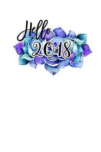 2018 Journal Pretty Blue Flower