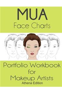 MUA Face Charts Portfolio Workbook for Makeup Artists Athena Edition