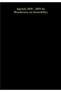 Agenda 2018 - 2019 du Mandataire en Immobilier