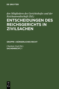 Entscheidungen des Reichsgerichts in Zivilsachen, Sachenrecht, 1