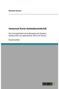 Immanuel Kants Gottesbeweiskritik