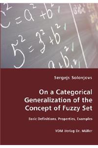 On a Categorical Generalization of the Concept of Fuzzy Set - Basic Definitions, Properties, Examples