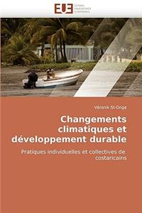 Changements climatiques et développement durable