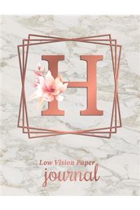 Low Vision Paper Journal