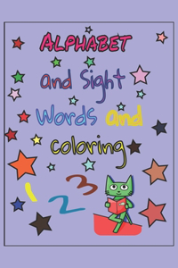 Alphabet and sight words and coloring 1 2 3