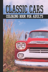 Classic cars coloring book for adults