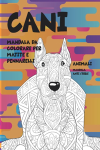 Mandala da colorare per matite e pennarelli - Mandala Anti stress - Animali - Cani
