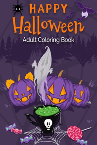 Happy Halloween Adult Coloring Book