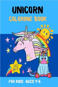 Unicorn coloring book for kids ages 4-8