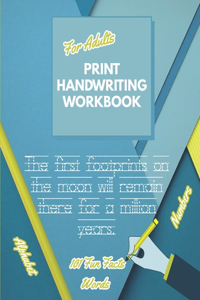 Print Handwriting Workbook for Adults