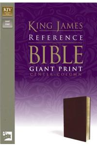 KJV, Reference Bible, Giant Print, Imitation Leather, Burgundy, Red Letter Edition