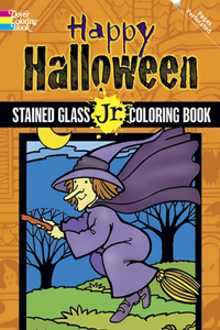 Happy Halloween Stained Glass Jr. Coloring Book