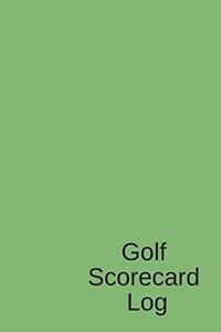 Golf Scorecard Log Book